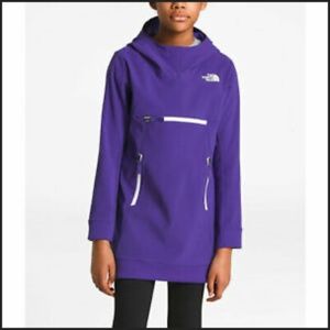 The North Face girls tekno pullover water- resistant jacket in purple